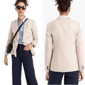 J. Crew Parke Blazer Linen Neutral Timeless Blazer